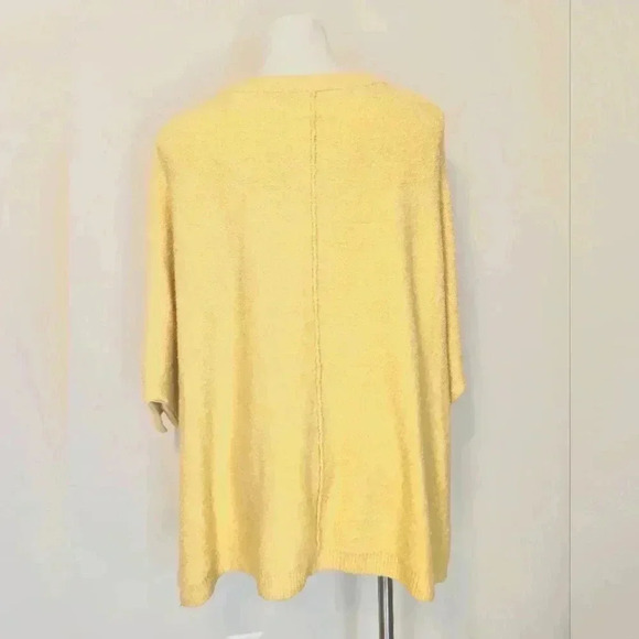 Lou & Grey Brand Yellow Textured cozy knit oversized  sweater poncho XS/S - Picture 4 of 8